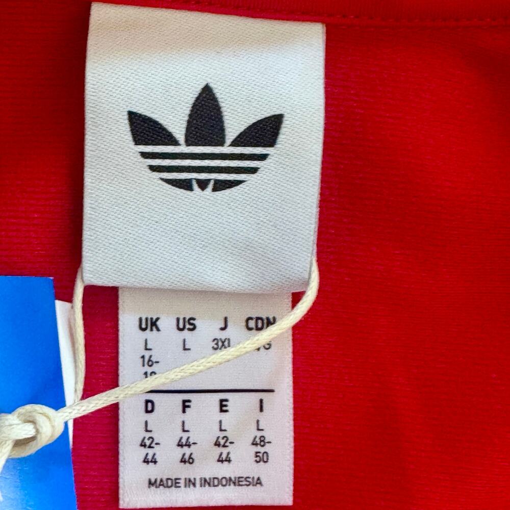 Adidas Firebird Track Jacket Red Black Women Large KD1344 Retro Better Scarlet - Picture 8 of 11